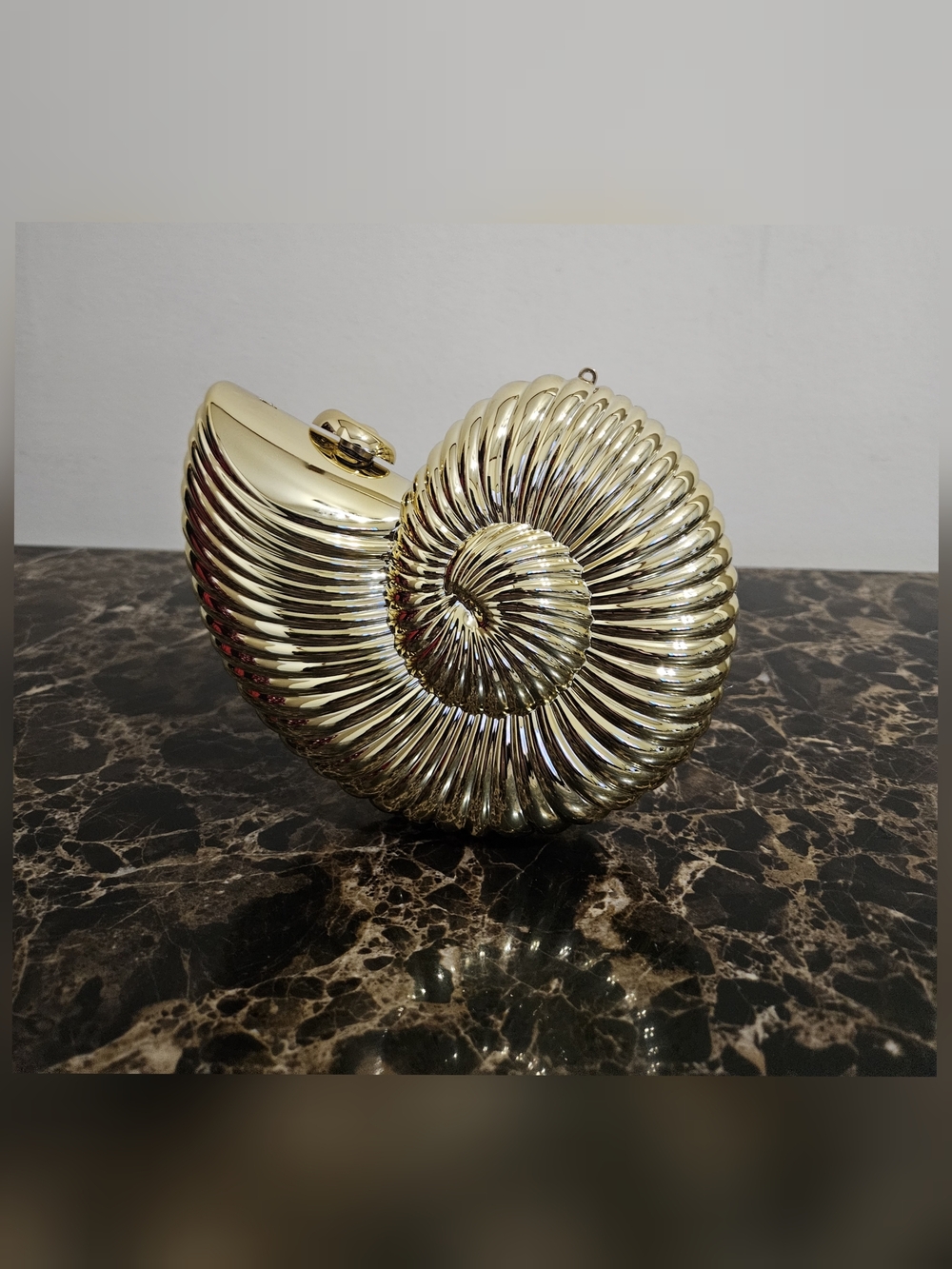 Gold Nautilus Shell Decorative Clutch